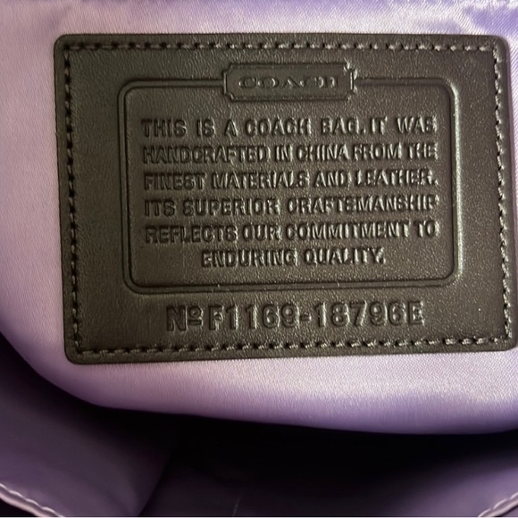 Authentic COACH LUREX METALLIC LEATHER W STUDS ZIP TOP SHOULDER BAG (EUC) - Picture 16 of 16